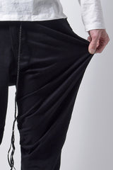 2202-PT01A Drop Crotch Pants Black