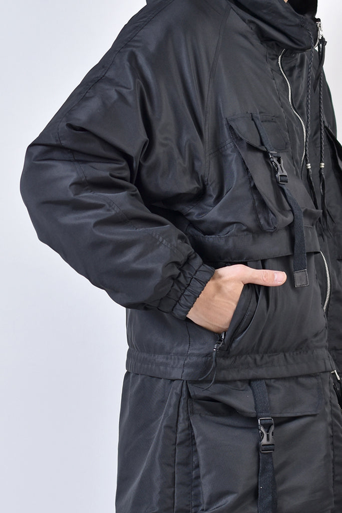 2002-JK02 2way Taslon Mods Coat Black