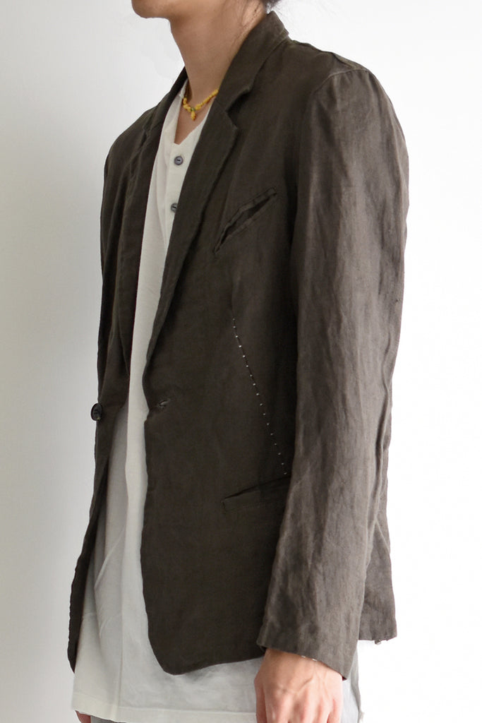 1901-JK11A Linen Tailored JKT 03 Khaki