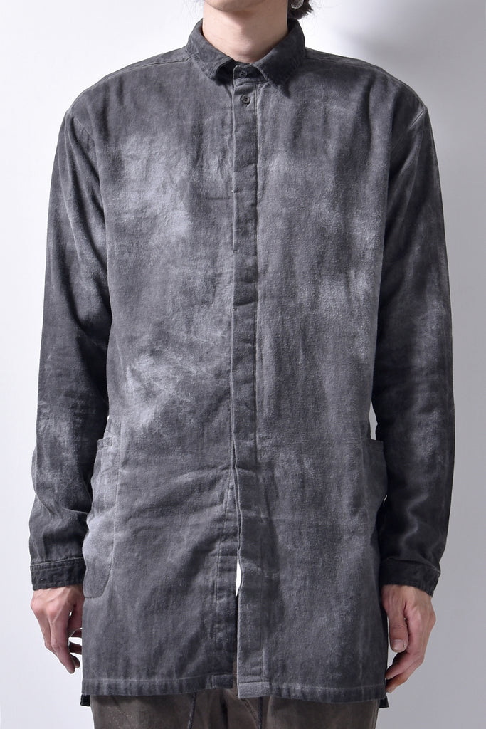 2102-SH03A Flannel Long Shirt 03 Charcoal