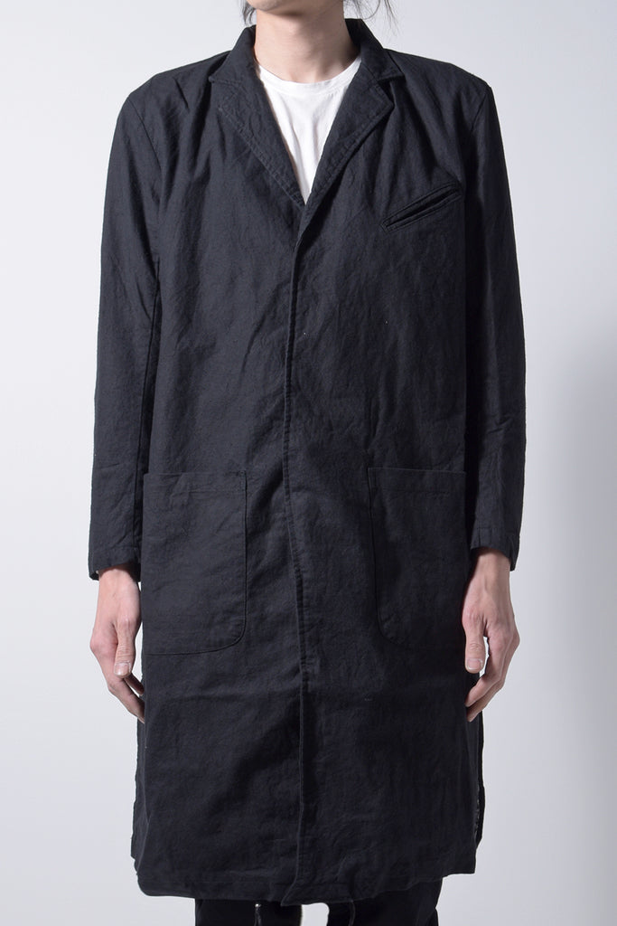 2202-JK05 Side Slit Coat 02 Black