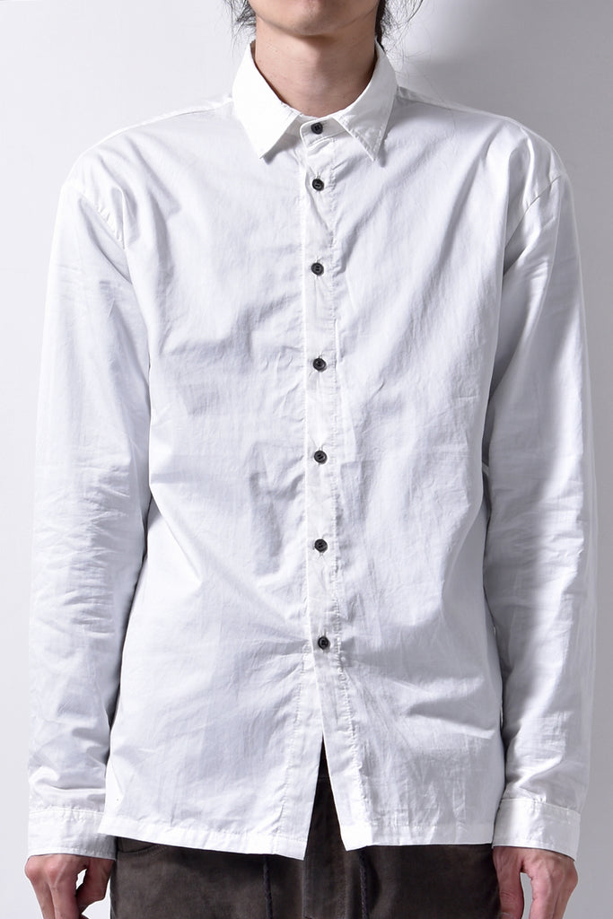 2102-SH04 Cotton Satin Slim Shirt 02 White