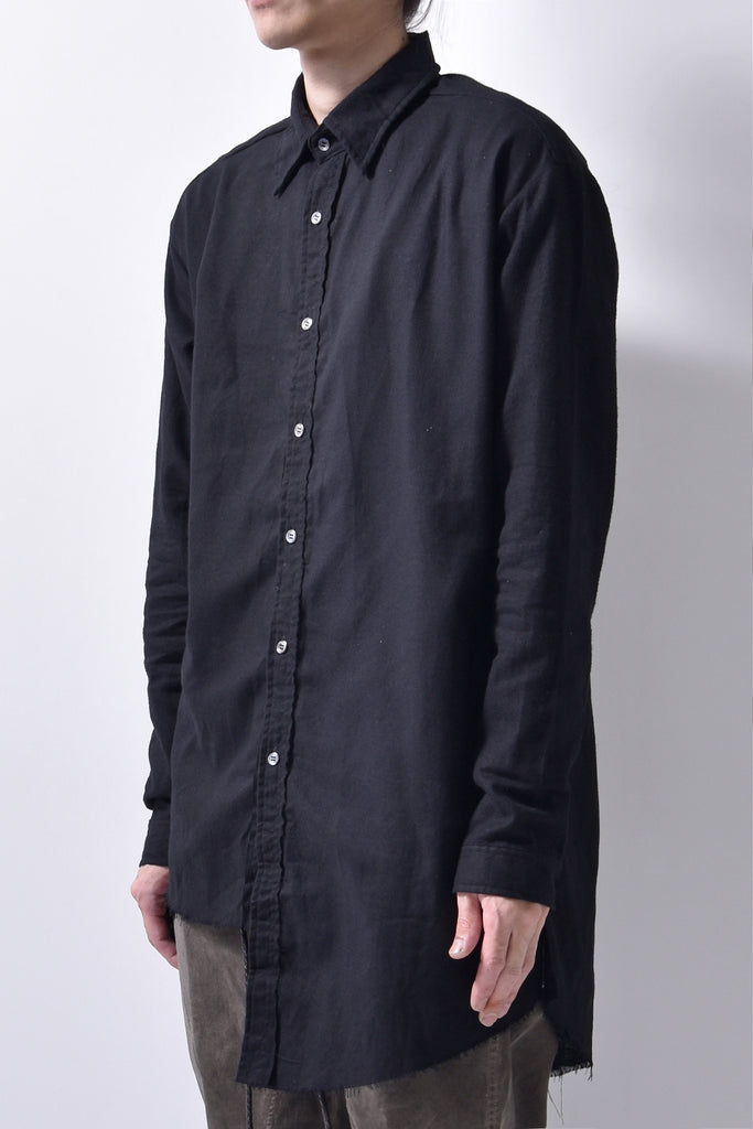 2102-SH02 Flannel Slash Shirt Black