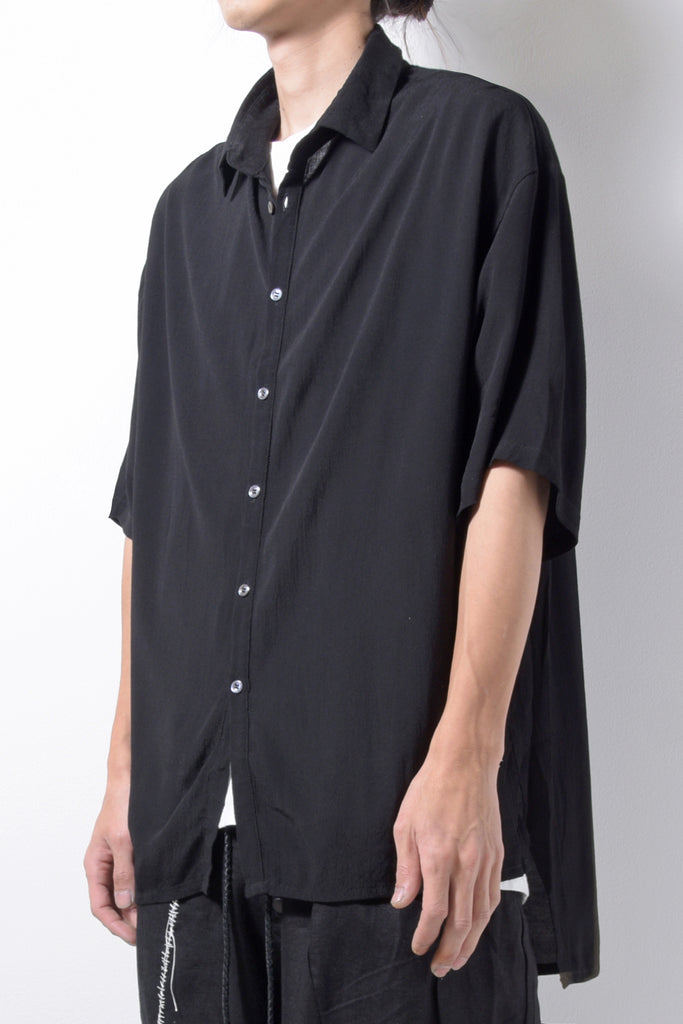2201-SH01A Crepe Rayon Shirt Black