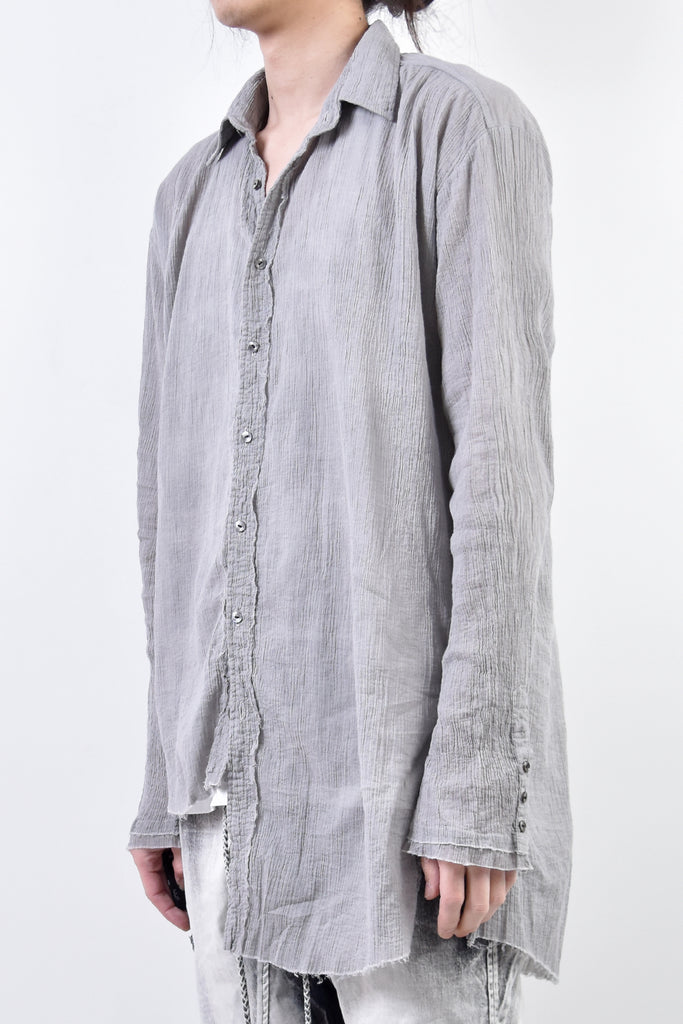 2101-SH02A/LS Crepe Cotton Slash Shirt 02 / LS P.Charcoal