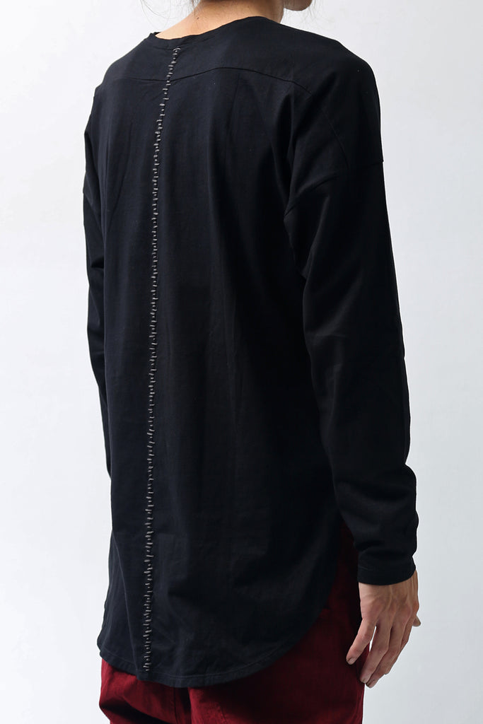 1902-CT02/LS Back Stitch Crush Cut / LS Black