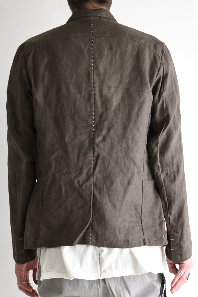 1901-JK11A Linen Tailored JKT 03 Khaki