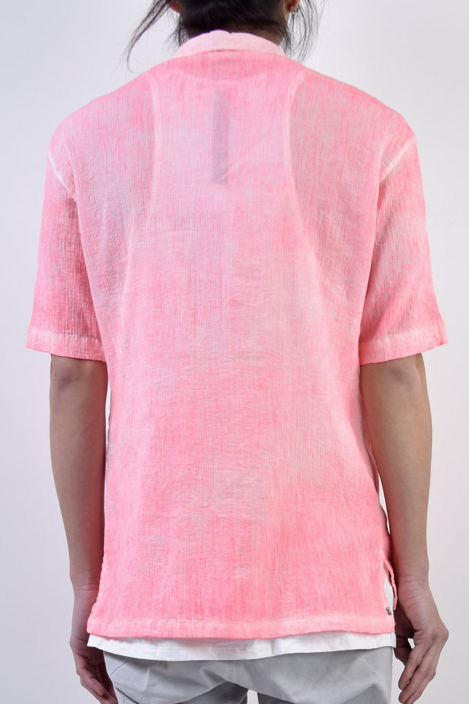 2101-SH04A Crepe Cotton Slim Shirt P.Flamingo