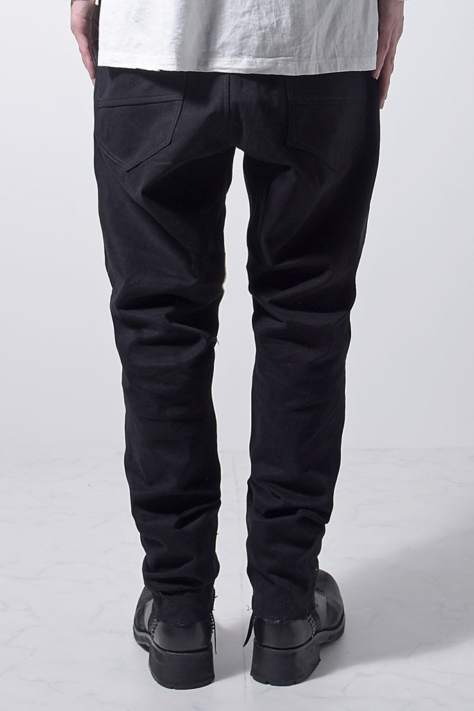 2202-PT01A Drop Crotch Pants Black