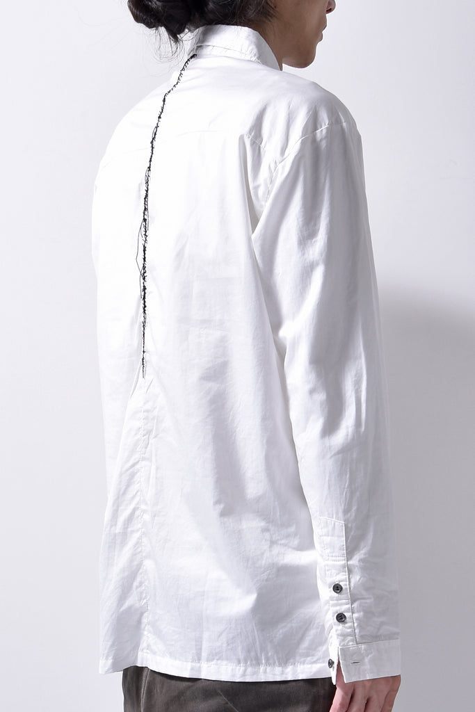 2102-SH04 Cotton Satin Slim Shirt 02 White