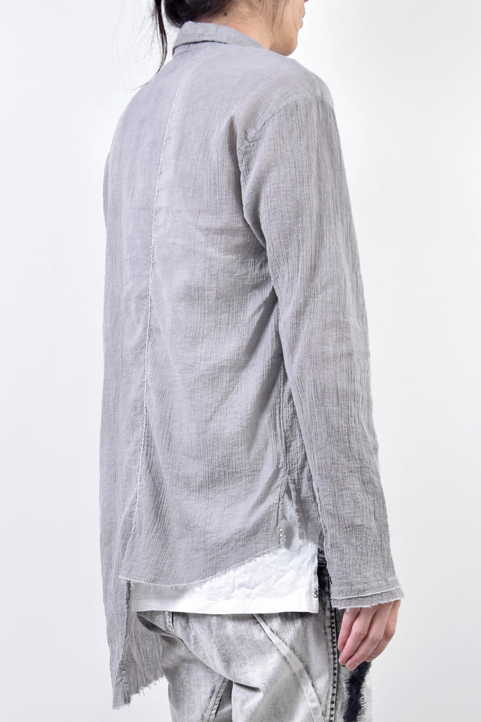 2101-SH02A/LS Crepe Cotton Slash Shirt 02 / LS P.Charcoal