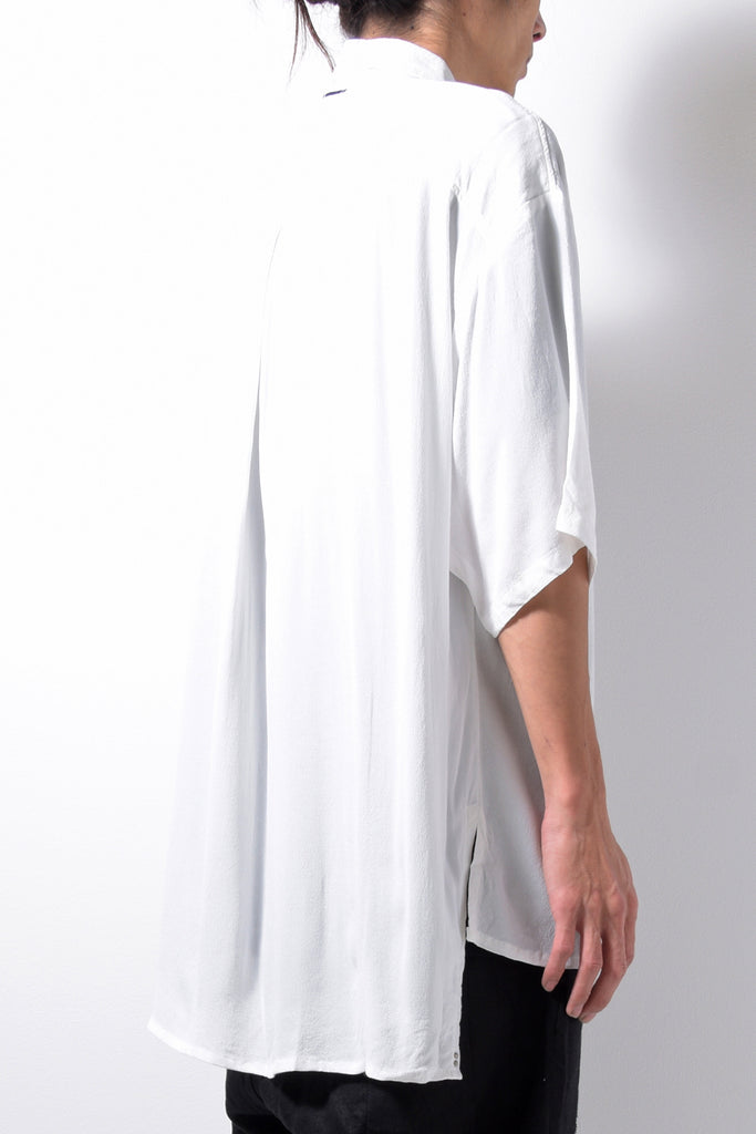 2201-SH01A Crepe Rayon Shirt White