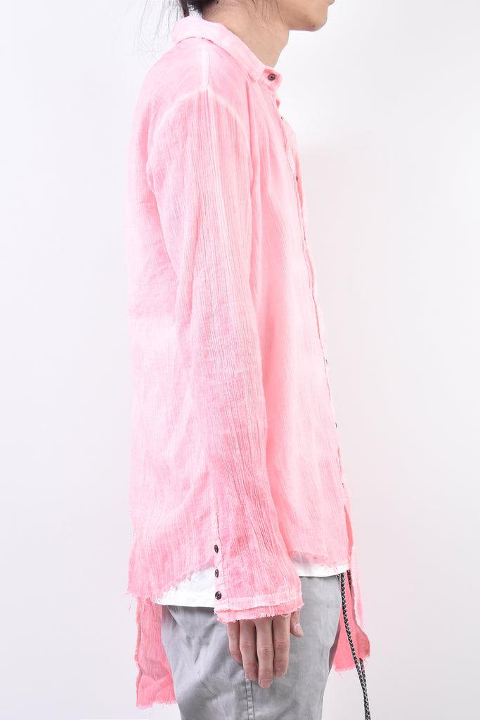 2101-SH02A/LS Crepe Cotton Slash Shirt 02 / LS P.Flamingo