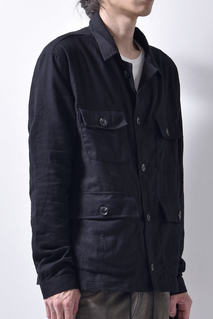 2102-SH01A Flannel Field Shirt Black | KMRii OFFICIAL ONLINE STORE