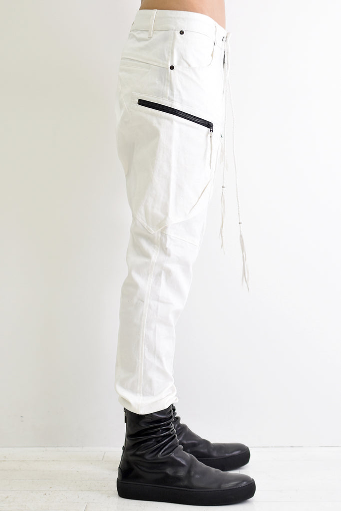 1901-PT06 Double Pockets Pants 02 White