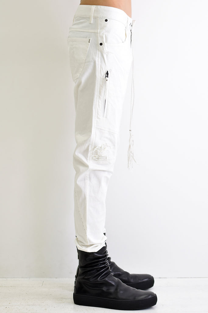 1901-PT09 Crush Skinny Pants 09 White